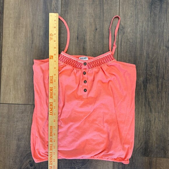 Vintage Old Navy Women's Small Coral Sleeveless Camisole Top Adj Strap Retro Y2k - Picture 5 of 6